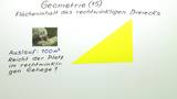 Geometrie (15) Flächeninhalt des rechtwinkligen Dreiecks