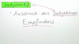 Der Gebrauch des Subjonctif - Einführung