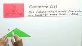Geometrie (28) Der Flächeninhalt eines Dreiecks als Funktion eines Innenwinkels
