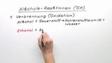 Alkohole-Reaktionen (GK)