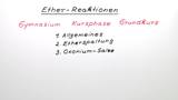 Ether - Reaktionen (GK) Ether - Reaktionen (GK)
