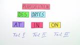 Präpositionen des Ortes - at, in, on - Übung