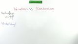 Statistik Video 44: Variation mit und ohne Wiederholung