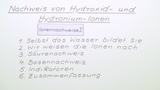 Nachweise von Hydroxid- und Hydronium-Ionen