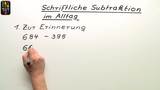 Schriftliche Subtraktion im Alltag